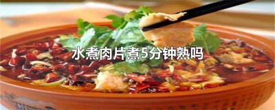 ​水煮肉片几分钟煮熟 肉片水煮几分钟熟