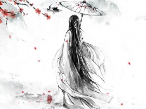 背影 诗 和你【唯美古风女子举伞壁纸】