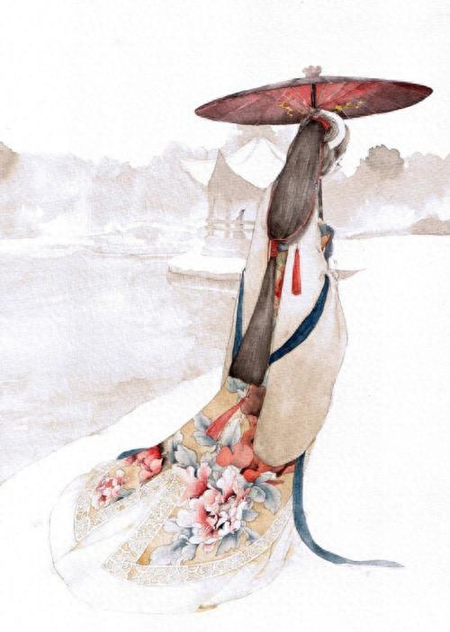 背影 诗 和你【唯美古风女子举伞壁纸】