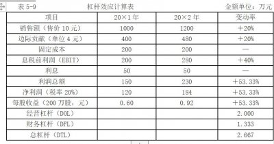 ​总杠杆效应