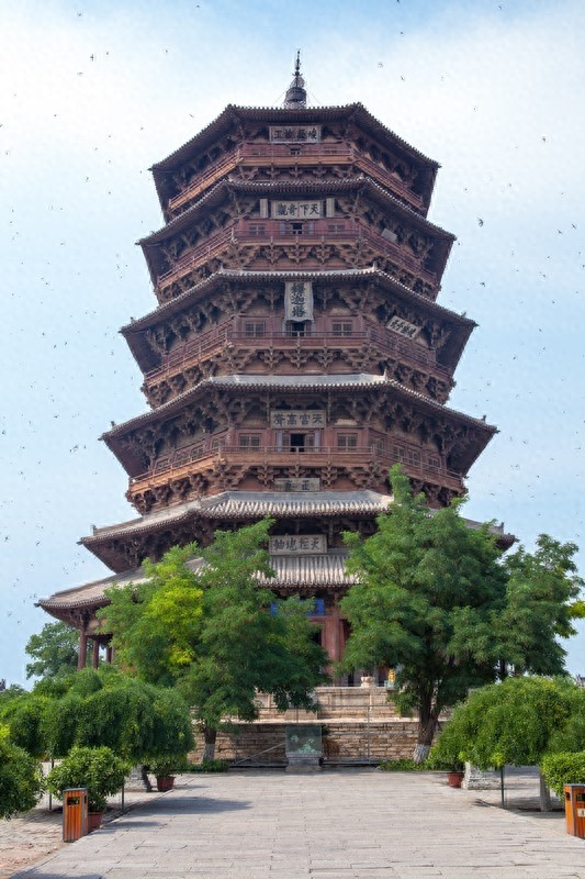 佛宫寺释迦塔，中国最高最古的一座木构塔式建筑，世界三大奇塔