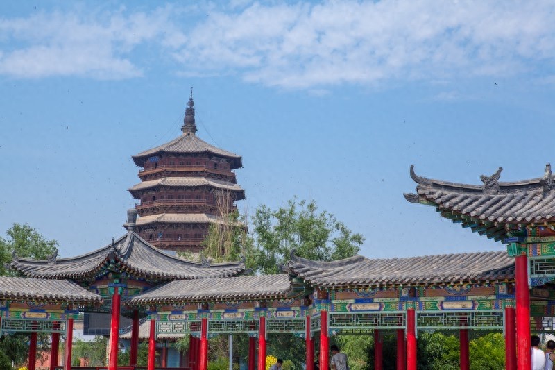 佛宫寺释迦塔，中国最高最古的一座木构塔式建筑，世界三大奇塔