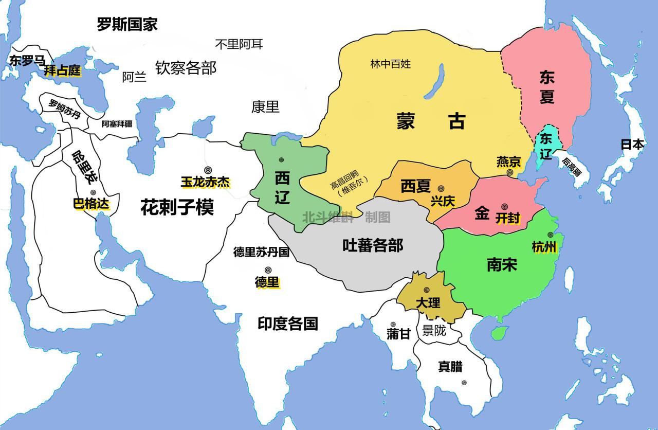 成吉思汗打的天下地图(蒙古帝国的扩张历程)-