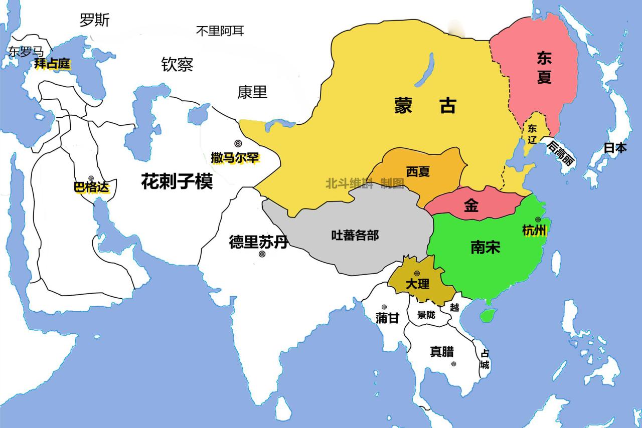 成吉思汗打的天下地图(蒙古帝国的扩张历程)-