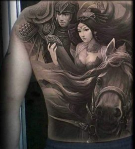 ​吕布纹身，马中赤兔。帅极了