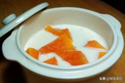 ​木瓜炖牛奶的做法