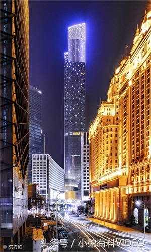 广州第一高楼广州周大福金融中心一览,建筑总高度530米