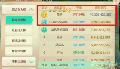 ​大话西游手游最土豪的一位玩家 身价竟然有几百亿