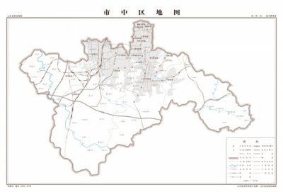 ​山东省标准地图 济南市下辖各区县详细地图
