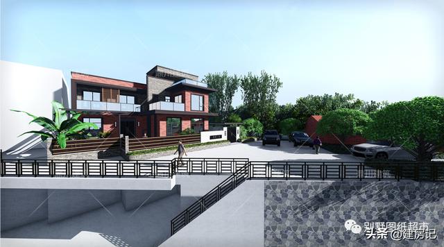 简单大方别墅庭院设计(4套农村别墅庭院设计方案)(7)