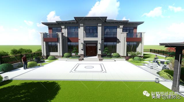 简单大方别墅庭院设计(4套农村别墅庭院设计方案)(6)