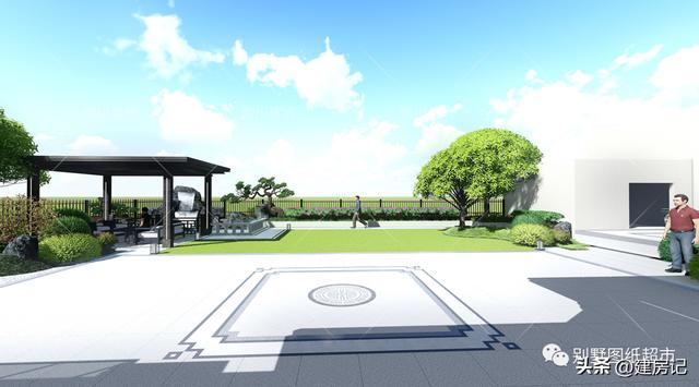 简单大方别墅庭院设计(4套农村别墅庭院设计方案)(4)