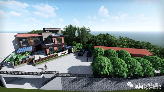 简单大方别墅庭院设计(4套农村别墅庭院设计方案)(8)