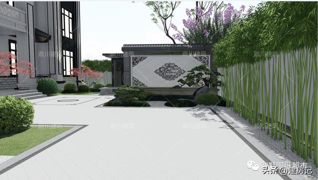 简单大方别墅庭院设计(4套农村别墅庭院设计方案)(21)