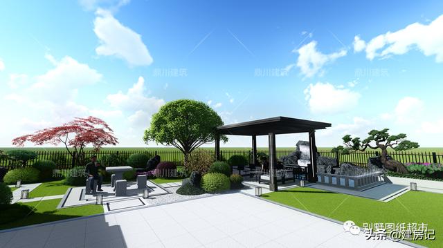 简单大方别墅庭院设计(4套农村别墅庭院设计方案)(5)