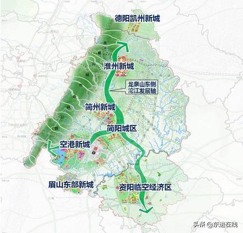 成都市东部新区总体规划图(成都东部新区总体方案多图曝光)(4)