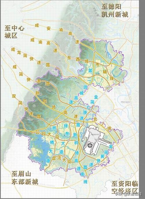 成都市东部新区总体规划图(成都东部新区总体方案多图曝光)(10)