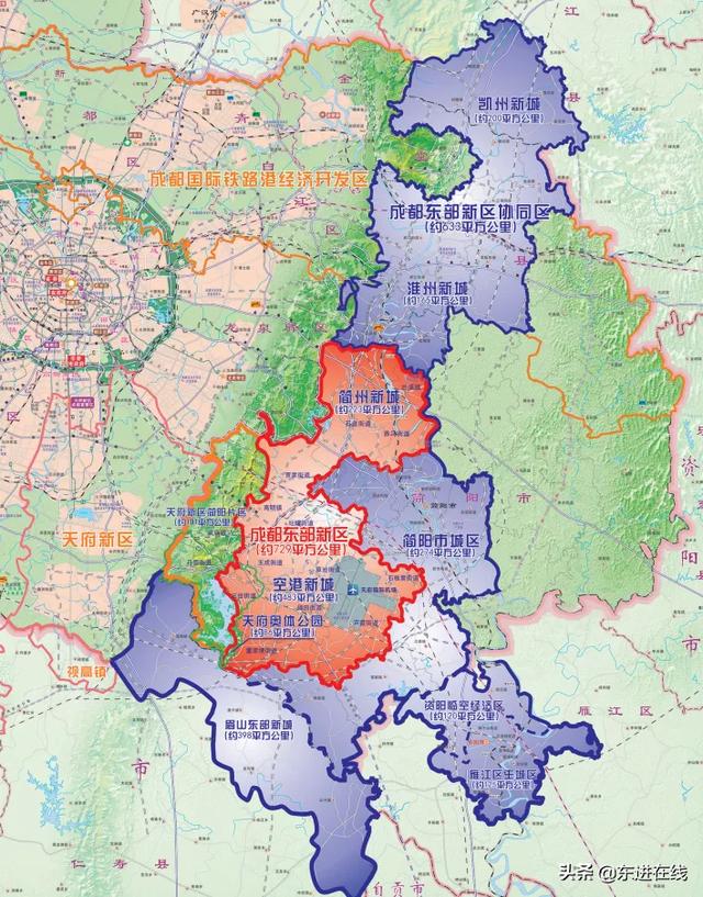 成都市东部新区总体规划图(成都东部新区总体方案多图曝光)(2)