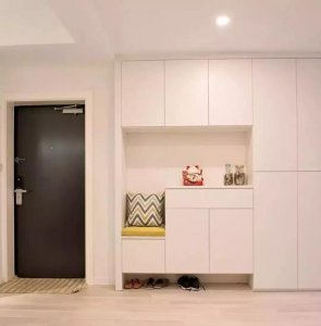 ​鞋柜+换鞋凳效果图，让你一进门就被吸引！