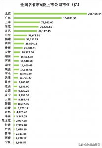 ​全国各省市A股上市公司排行