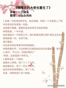 ​女主重生后悔珍惜男主的小甜文