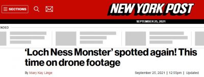 ​是你吗？美媒：再次发现尼斯湖水怪是什么动物？这次是在无人机镜头里