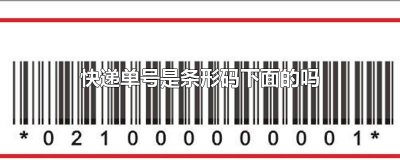 ​快递单号是条形码下面的吗