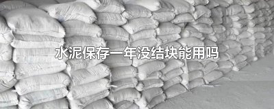 ​水泥保存一年没结块能用吗