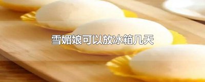 ​雪媚娘可以放冰箱几天