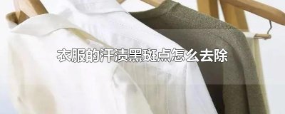 ​衣服的汗渍黑斑点怎么去除