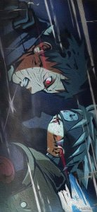 ​火影忍者经典语句，横屏壁纸“版画风”