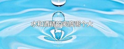 ​酒精和水的密度哪个大? 水和酒精的密度哪个更大?