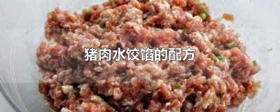 ​猪肉水饺馅的配方
