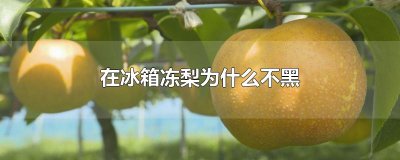 ​在冰箱冻梨为什么不黑
