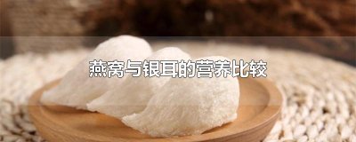 ​燕窝与银耳的营养比较