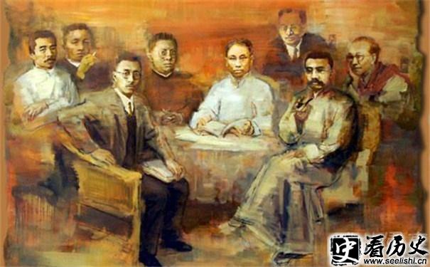 新文化运动油画