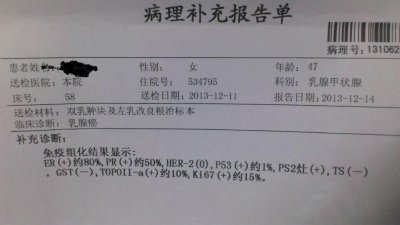 ​乳腺癌免疫组化 乳腺癌病理报告不用看懂全部，知道这4个重要指标就够了