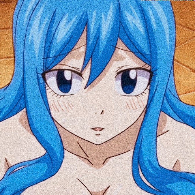 《妖精的尾巴》雨女朱比亚头像 二次元无水印蓝发女生动漫头像