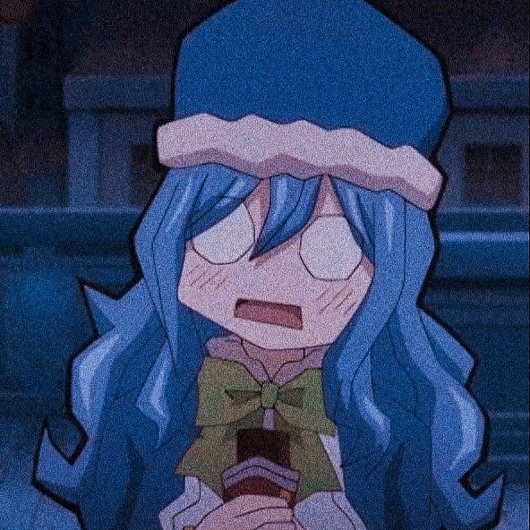 《妖精的尾巴》雨女朱比亚头像 二次元无水印蓝发女生动漫头像