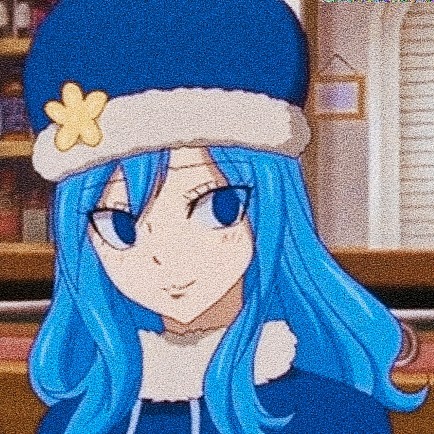 《妖精的尾巴》雨女朱比亚头像 二次元无水印蓝发女生动漫头像