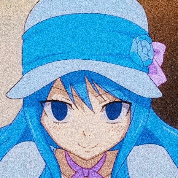 《妖精的尾巴》雨女朱比亚头像 二次元无水印蓝发女生动漫头像