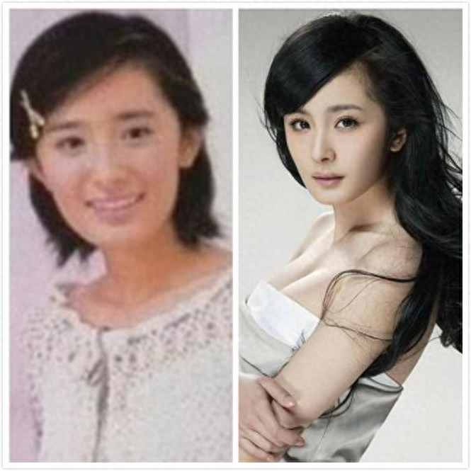 十大当红女星早期丑照对比，杨幂倒二，倒一居然是她。