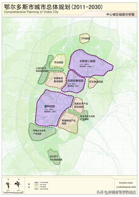 身价暴涨！鄂尔多斯市城市总体规划图（2011-2030年）