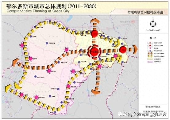 身价暴涨！鄂尔多斯市城市总体规划图（2011-2030年）